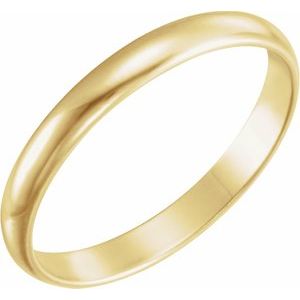 14K Yellow Gold 2 Mm Polished Midi Ring Size 1