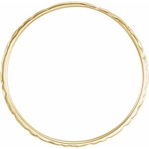 14K Yellow Gold Polished Youth Etched Ring Size 3