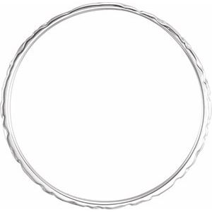 14K White Gold Polished Youth Etched Ring Size 3