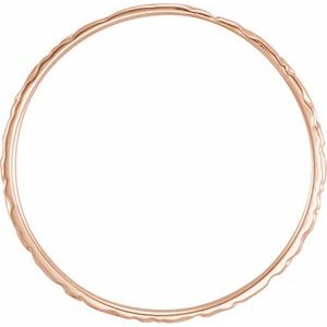 14K Rose Gold Polished Youth Etched Ring Size 3