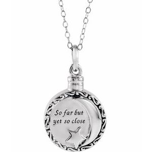Sterling Silver Without Box Polished So Far But Yet So Close Ash Holder Necklace