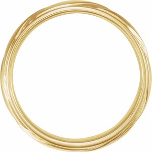 14K Yellow Gold 6.75 Mm Polished Fancy Band Size 10.5
