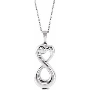 10K White Gold Without Box Polished Infinite Love Ash Holder Necklace