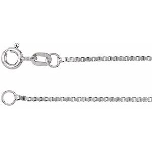 14K Yellow Gold-Filled Or Rhodium-Plated Sterling Silver 1 Mm Spring Ring Polished Box Chain