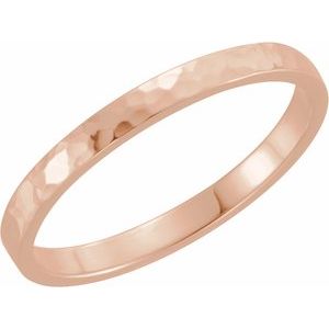14K Yellow Or White Or Rose Gold Or Sterling Silver Or Platinum Flat Band