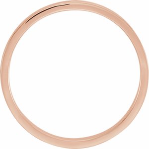 14K Yellow Or White Or Rose Gold Or Sterling Silver Or Platinum Flat Band