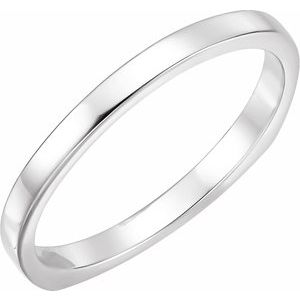 14K White Gold Polished Matching Band Size 7