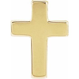 14K Yellow Gold 15 X 10.8 Mm Polished Cross Pendant