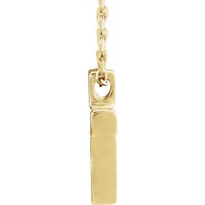 14K Yellow Gold 15 X 10.8 Mm 16-18 In Polished Petite Cross Necklace