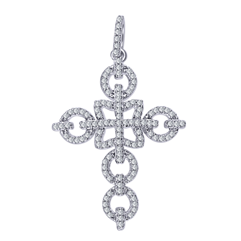 10K White Gold 0.23-026 Cttw Diamond Ladies Pendant
