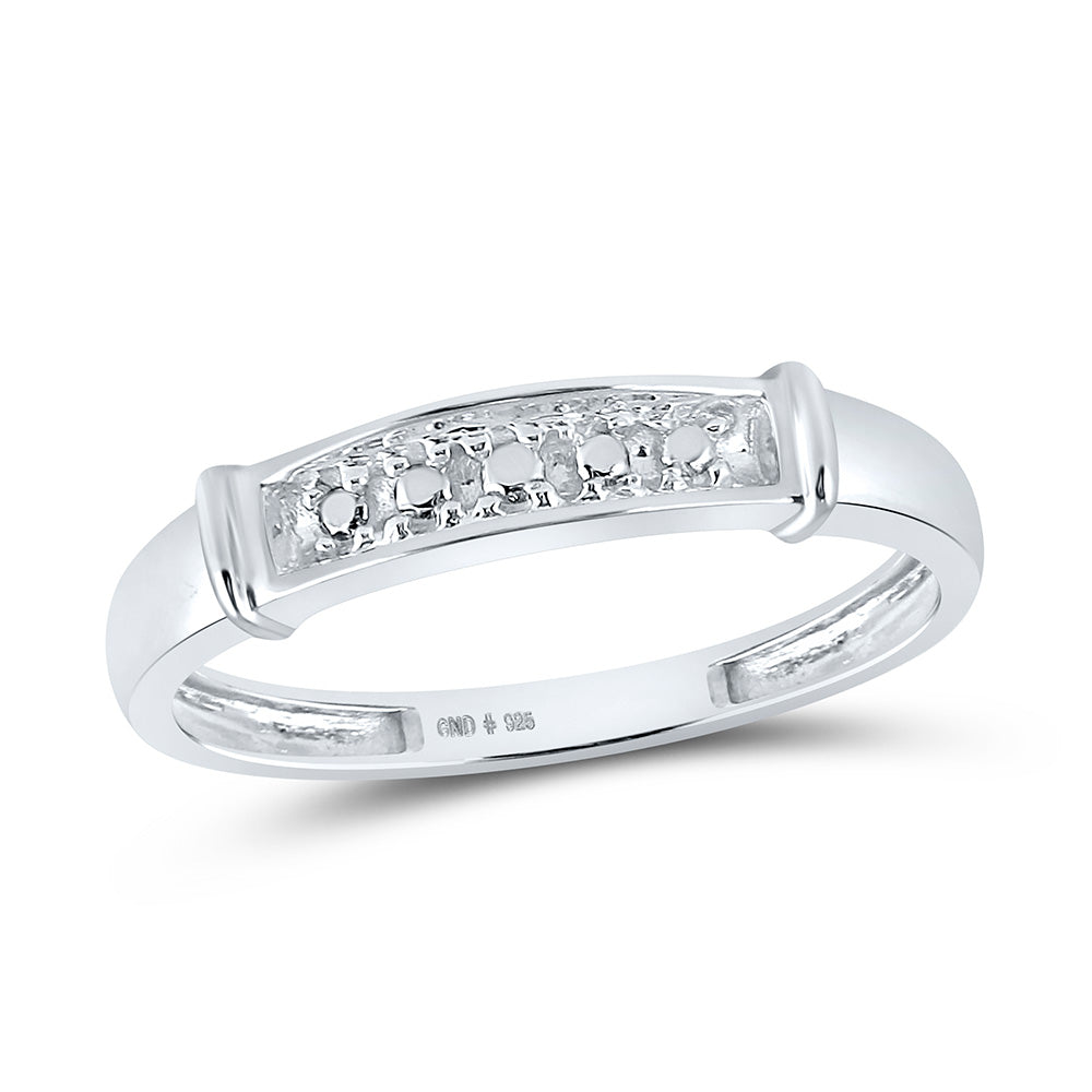 Yellow-tone Sterling Silver Or Sterling Silver His Hers Round Diamond Solitaire Matching Wedding Set 1/20 Cttw, Womens Size: 5-10, Mens Size: 7-13