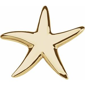 14K Yellow Gold 33.75 X 29 Mm Starfish Pendant