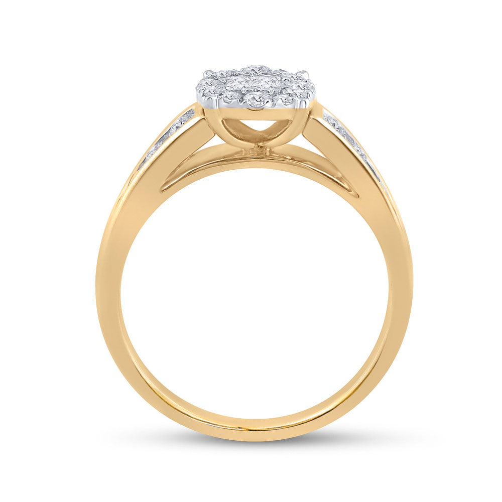 14K Yellow Gold Princess Diamond Bridal Wedding Ring Band Set 1 Cttw, Womens Size: 5-10