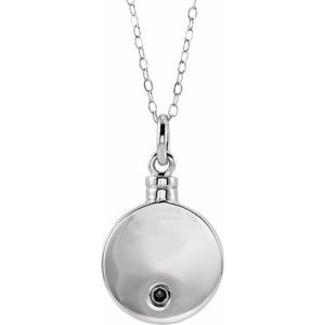 Sterling Silver Without Box Polished So Far But Yet So Close Ash Holder Necklace