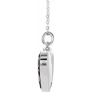 Sterling Silver Without Box Polished Dad Heart Ash Holder Necklace