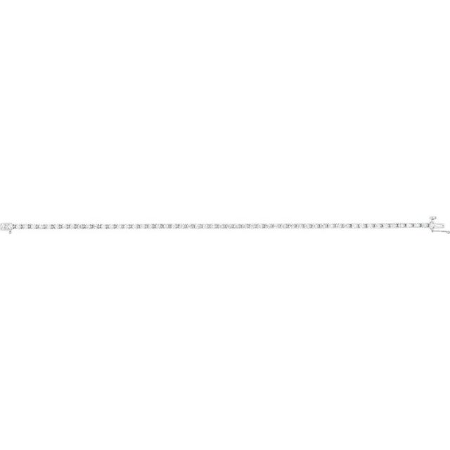 14K Yellow Or White Or Rose Gold Round 2.2Mm Vs, F+ 7 1/4 In Polished 2 1/4 Ctw Lab-Grown Diamond Line Bracelet
