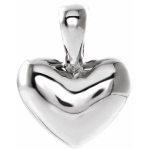 Sterling Silver 10.62 X 8.32 Mm Polished Youth Heart Pendant