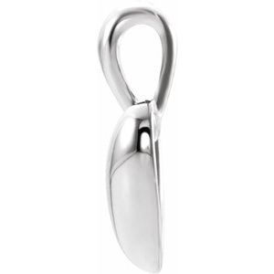 Sterling Silver 10.62 X 8.32 Mm Polished Youth Heart Pendant