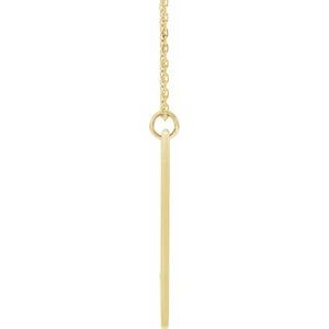 14K Yellow Gold 18 X 7.9 Mm 16-18 In Polished Pierced Cross Necklace