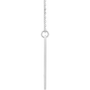Sterling Silver 18 X 7.9 Mm 16-18 In Polished Pierced Cross Necklace