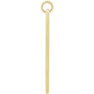 14K Yellow Gold 23.96 X 7.95 Mm Polished Pierced Cross Pendant