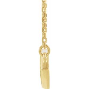 14K Yellow Gold 15.22 X 8.1 Mm 18 In Polished Evil Eye Necklace