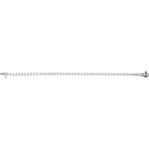 14K White Gold Round 3Mm G-H Si1-Si2 4 3/4 Ctw Lab-Grown Diamond Bracelet, Length: 7.25 In