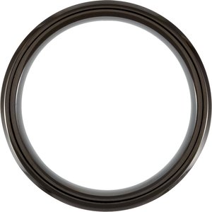 Black PVD Cobalt 8 mm Casted Band With Wood Inlay Size 14