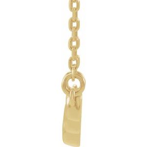 14K Yellow Gold Round 2Mm G-H I1 Natural Diamond Bezel Set V Necklace, Length: 18 In