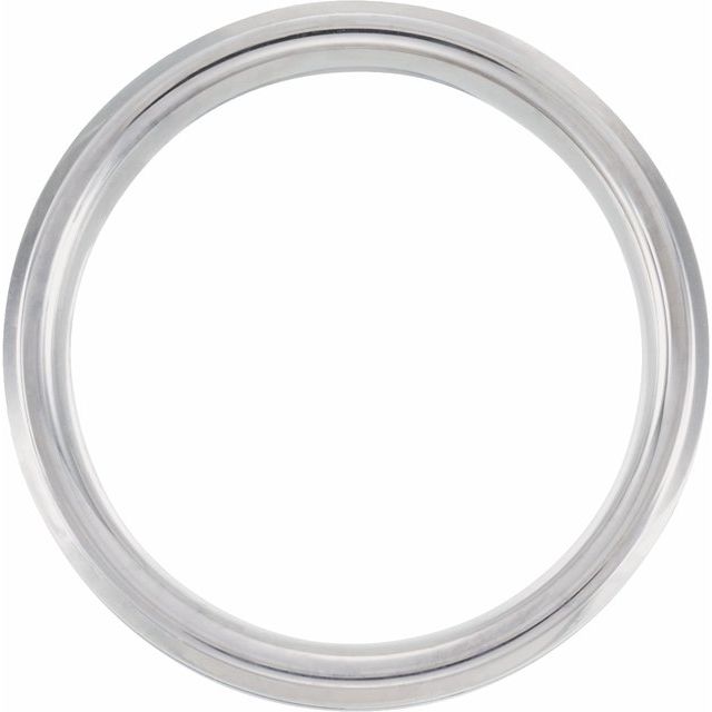 Tungsten 6 Mm Polished Grooved Inlay With Blue Enamel Comfort-Fit Band With Enameled Plating, Size 11.5
