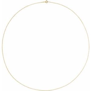 14K Yellow Gold-Filled Spring Ring Cable Chain, Length: 16-18 In, Width: 1 Mm