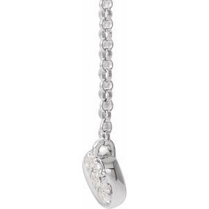 14K White Gold Round G-I I1 1/6 Ctw Natural Diamond Infinity-Inspired Necklace, Length: 17 In