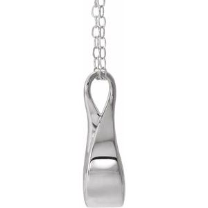 Sterling Silver Without Box Polished Infinity-Inspired Ash Holder Necklace
