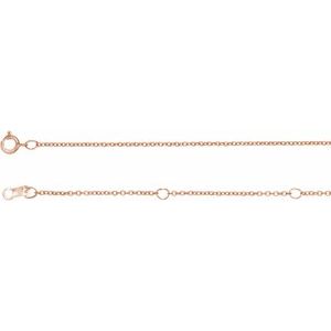 10K Rose Gold Or Rhodium-Plated Sterling Silver 1 Mm 16-18 In Spring Ring Polished Adjustable Cable Chain