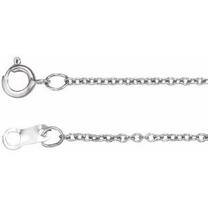 14K Yellow Or White Or Rose Gold Or Sterling Silver Or Rhodium Plated Or Gold Filled 1 Mm 6.5-7.5 In Spring Ring Polished Adjustable Cable Chain