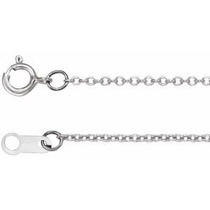 14K Yellow Or White Or Rose Gold Or Gold Filled Or Rhodium Plated 1 Mm 15 In Spring Ring Polished Cable Chain