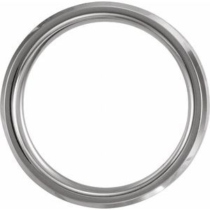 Cobalt Beveled-Edge Comfort-Fit Band With Manmade Wood Inlay Size 10.5