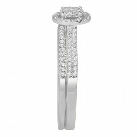 14K Yellow Or White Gold Ladies 0.33 Cttw Round Diamond Bridal Ring Set