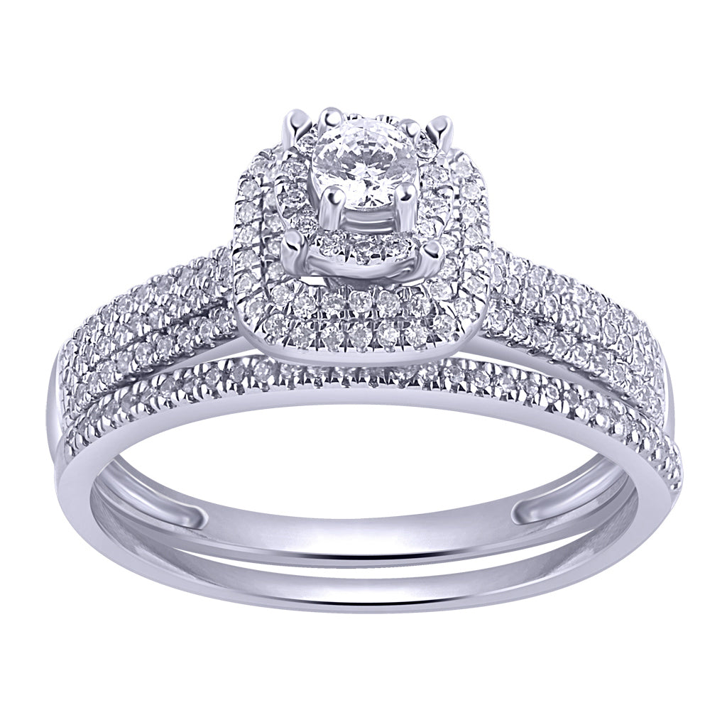 14K White Gold Ladies 0.33-0.37 Cttw Diamond Bridal Ring