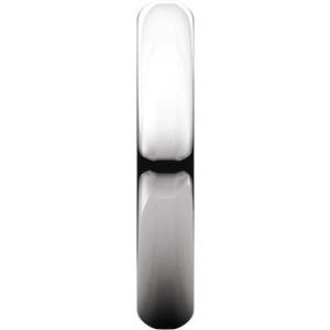 14K White Gold 3.5 Mm Half Round Band Size 8