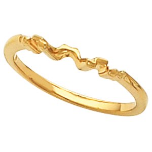 14K Yellow Gold Polished Matching Band Size 7