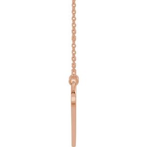 14K Rose Gold Polished Engravable Double Heart 18" Necklace