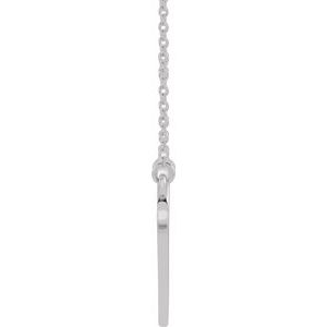 14K White Gold 18 In Polished Engravable Double Heart Necklace