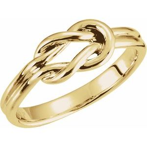 10K Yellow Gold Polished Knot Ring Size 6