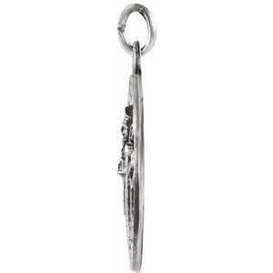 Sterling Silver 18 Mm Polished St. Patrick Medal