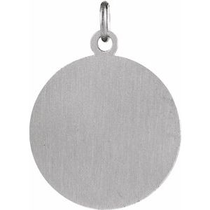Sterling Silver 18 X 18 Mm Polished St. Lucy Medal