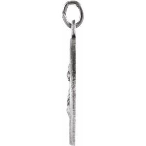 Sterling Silver 18 X 18 Mm Polished St. Lucy Medal