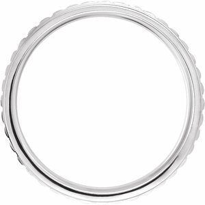 Sterling Silver 6 Mm Polished Vertical Ridged Band Size 11