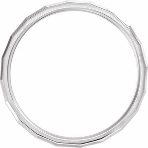 Sterling Silver 5 Mm Polished Comfort-Fit Patterned Wedding Band Size 11