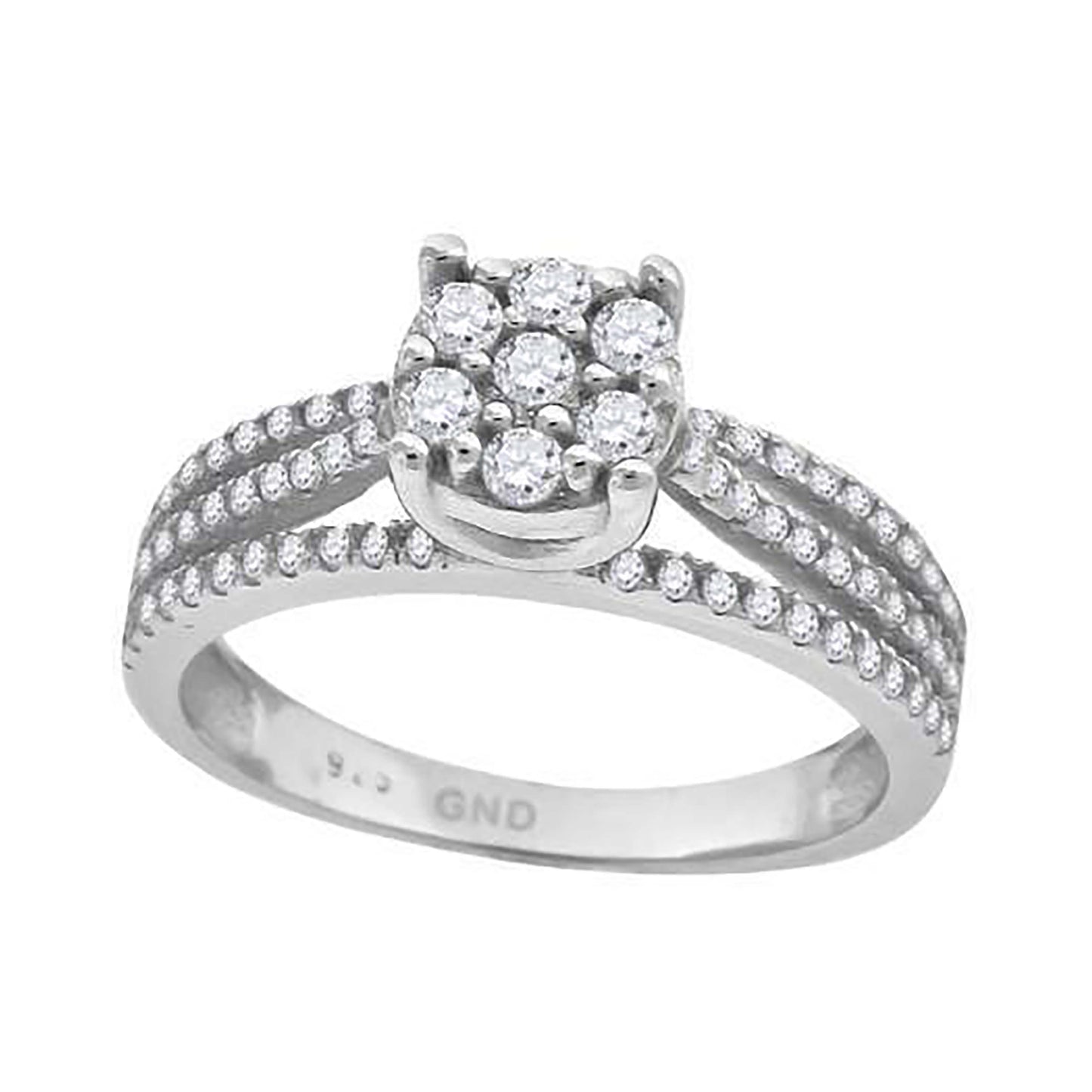 Sterling Silver Women's Cubic-Zirconia Fashion Bridal Anniversary Engagement Wedding Ring
